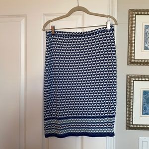 Max studio stretchy blue skirt
